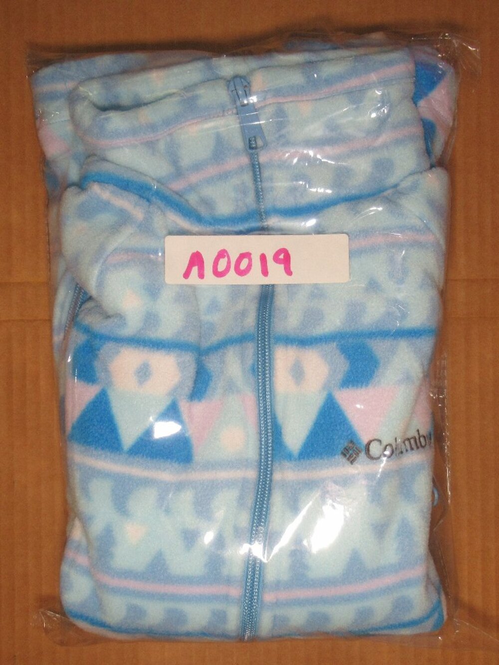 Columbia Blue Geometric Print Fleece Zip-Up Jacket | Size XS - Picture 9 of 9